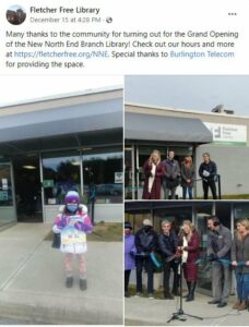 Opening day for Fletch Free Library at our old NNE storefront. We let them use the space free of charge for the reminder of our lease.